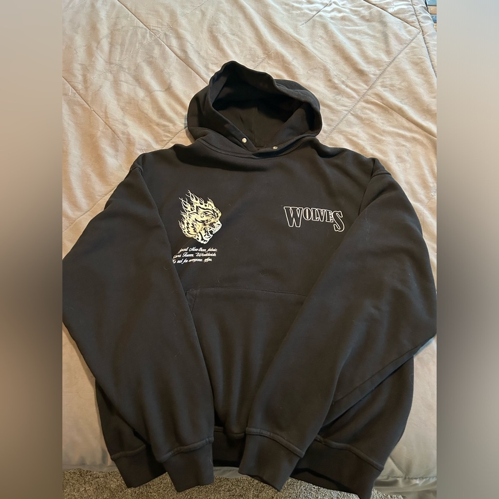 Western “Pierce” Hoodie in Black - S